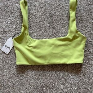 NWT WRE London Luxe Vision Square Neck Sports Bra
